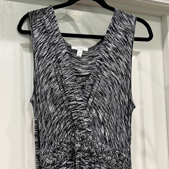 Spense Sleeveless Long Maxi Dress with Wrap Top, Size XL, Black and White - Picture 1 of 11